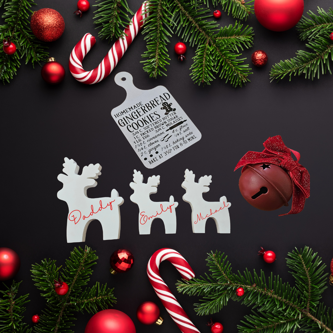 Personalised Reindeer Family